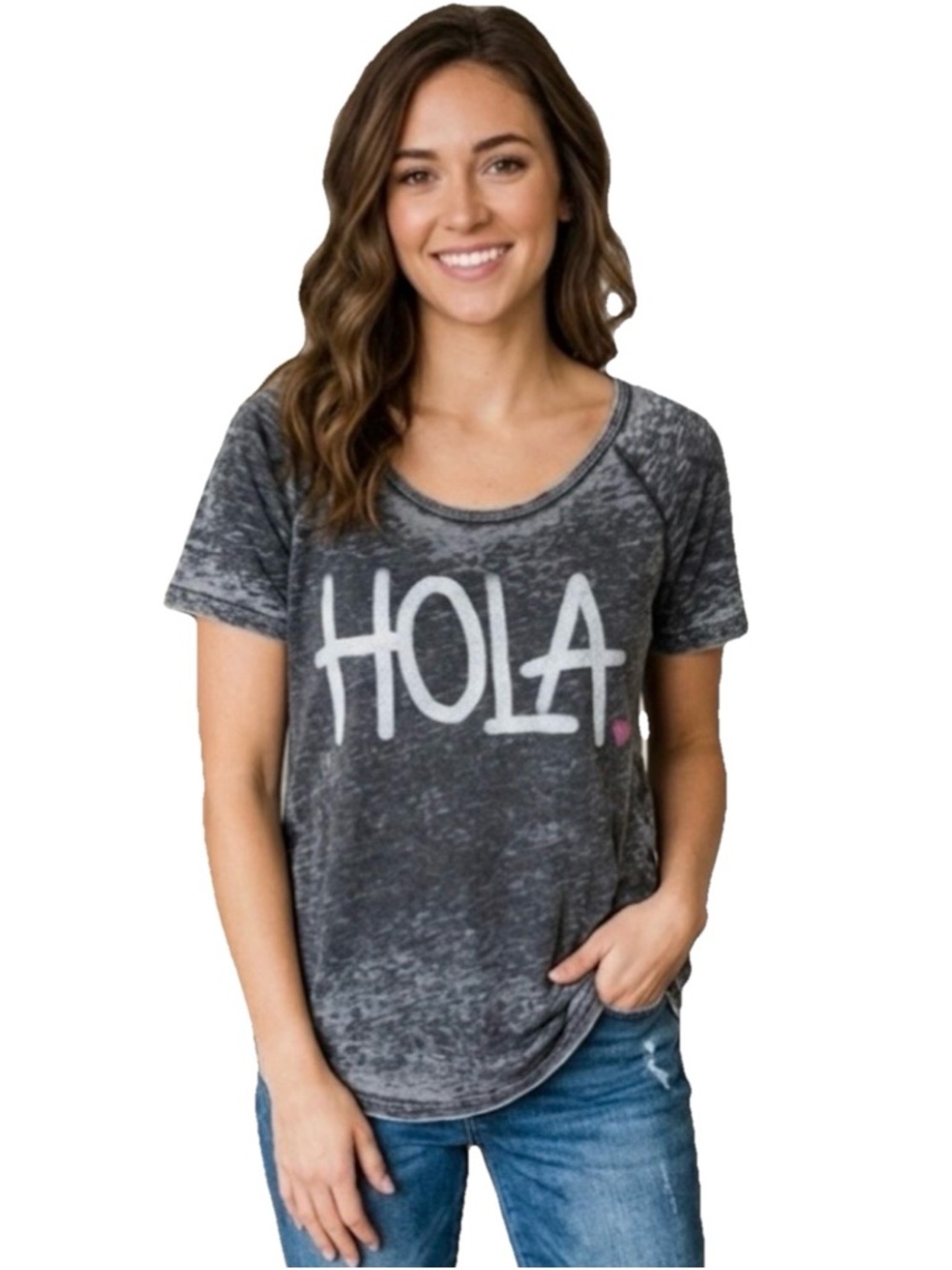 DreamR Distressed Sheer Hola Women’s T Shirt Size XS